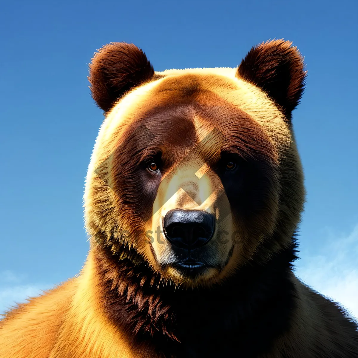 Picture of Furry Brown Bear with Cute Nose