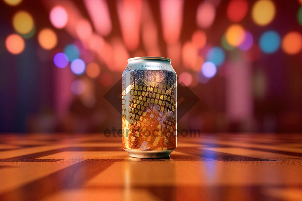 Picture of Golden Lager Bottle with Glass and Cap