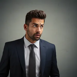 Smiling businessman in professional office setting