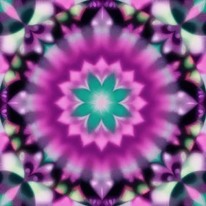 Lilac Fantasy: Abstract Fractal Kaleidoscope with Colorful Glow