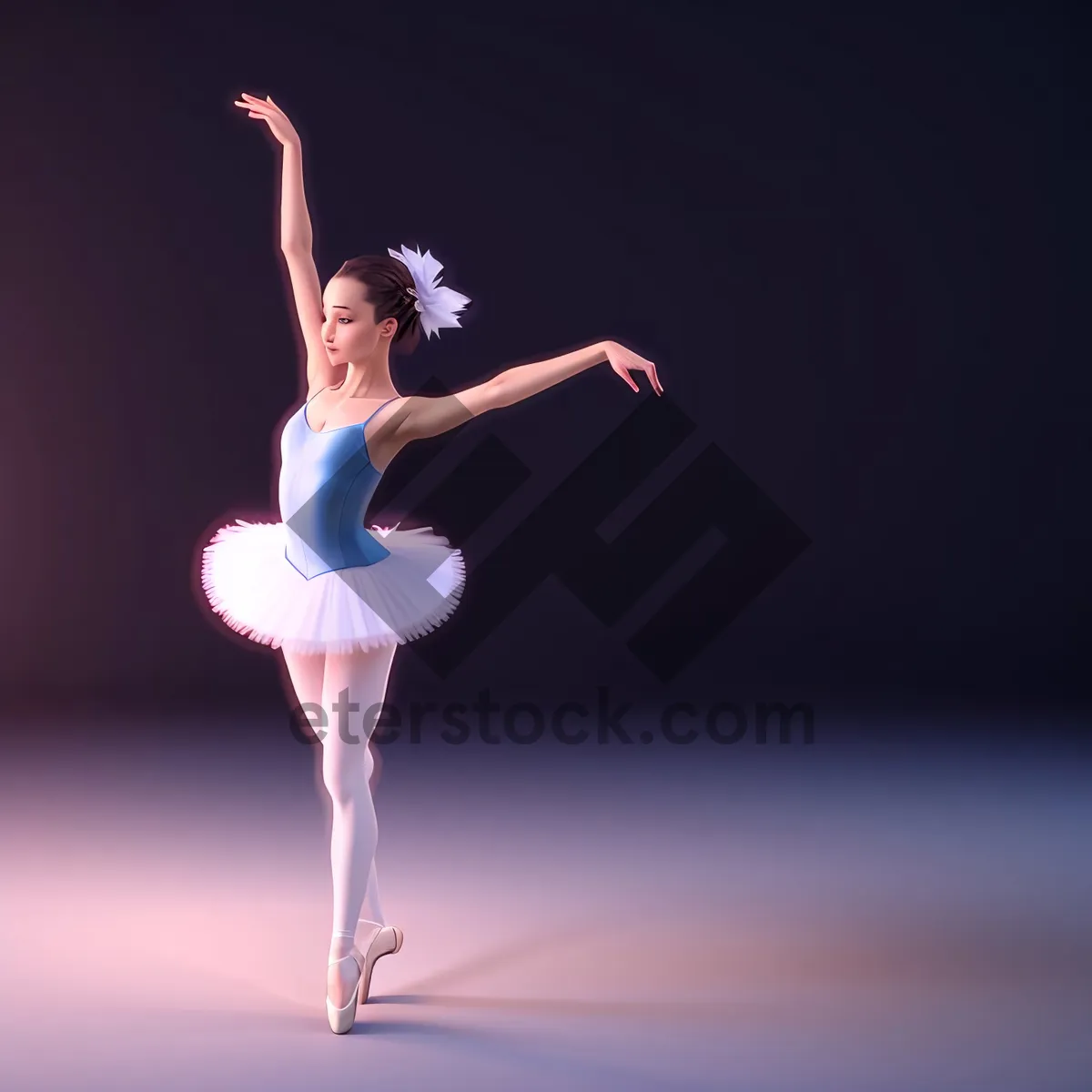 Picture of Dancing Grace in Sky: Active Ballet Performance