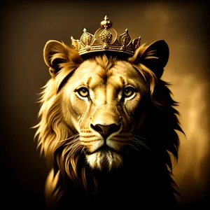 Majestic King: Fierce Lion's Regal Portrait