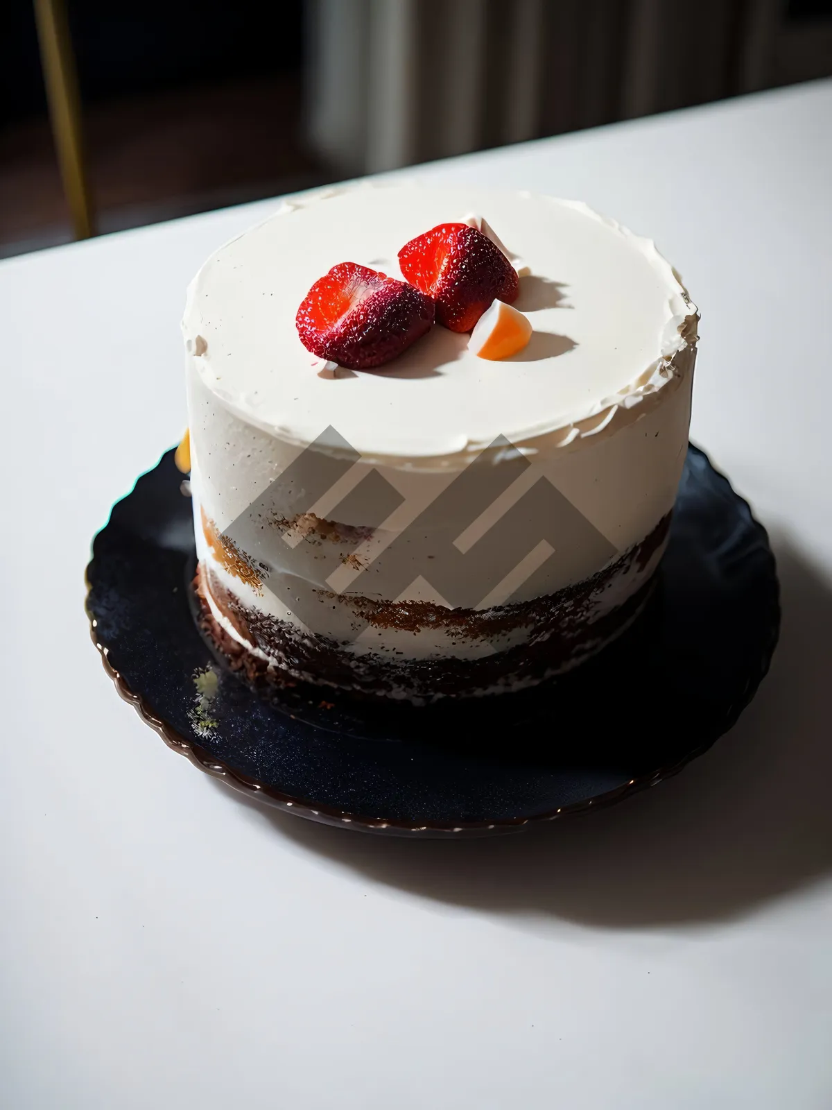 Picture of Delicious Berry Trifle with Chocolate Sauce and Yogurt