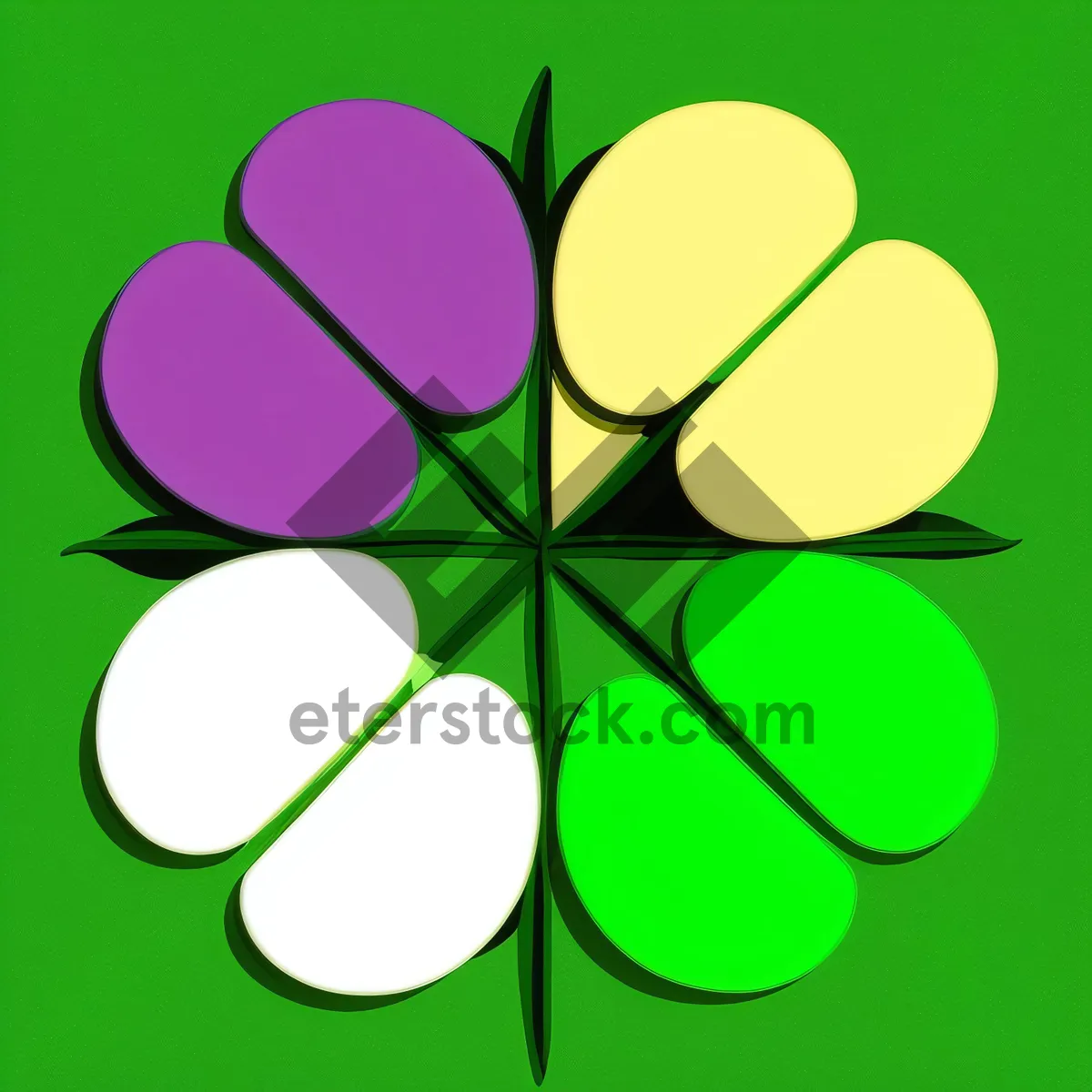 Picture of Vibrant Clover Icon Button Set