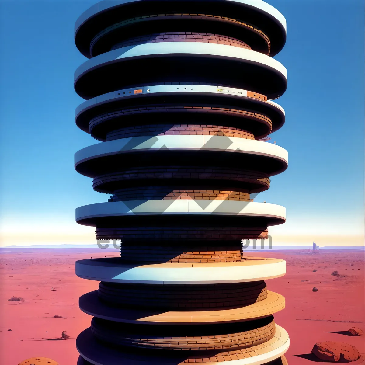 Picture of Balance Tower Spa: Harmonious Money Stacks with Coil Spring