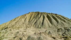 Mountain peak in the desert landscape