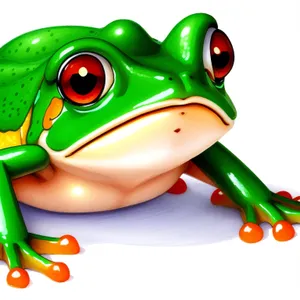 Bacterial Frog Cartoon - Cute and Fun 3D Character