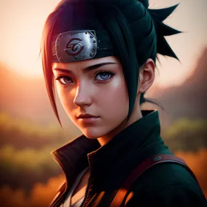 Stylish Lady with Daring Goggles and Captivating Smile