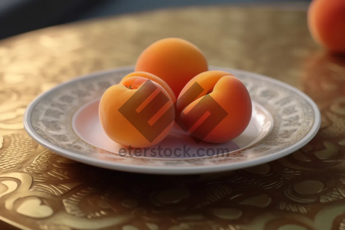 Picture of Healthy Fruit and Egg Breakfast with Apricot and Orange