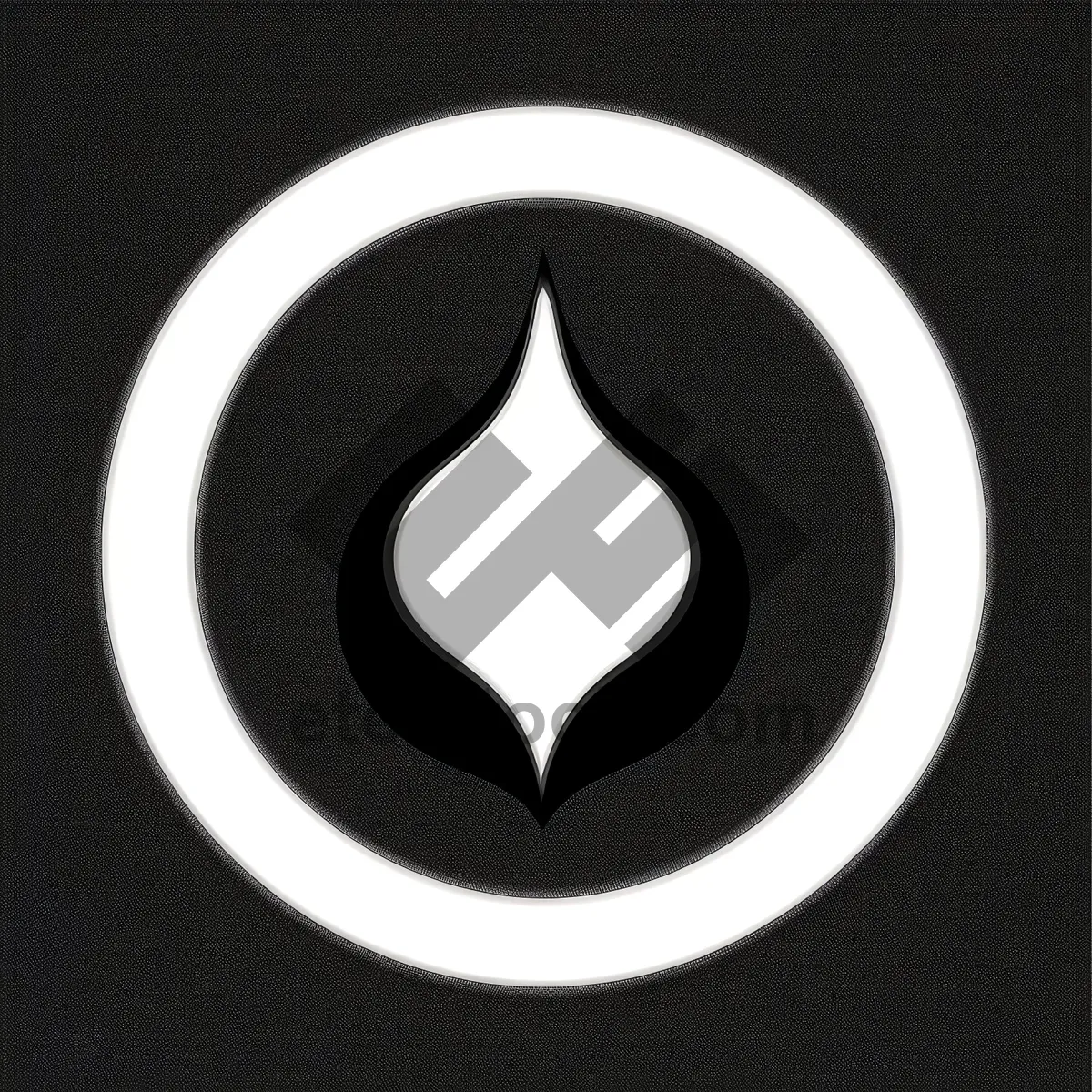 Picture of Black Gem Silhouette Design: Symbolic Graphic Symbol