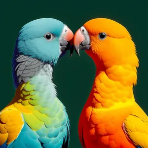 Colorful Macaw with Yellow Feathers and Bright Eye