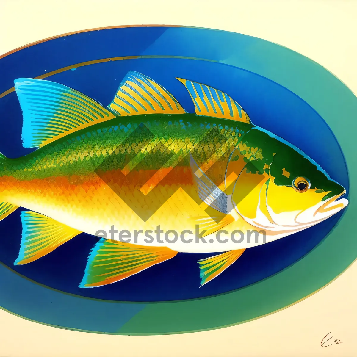 Picture of Golden Finned Swimmer in Aqua