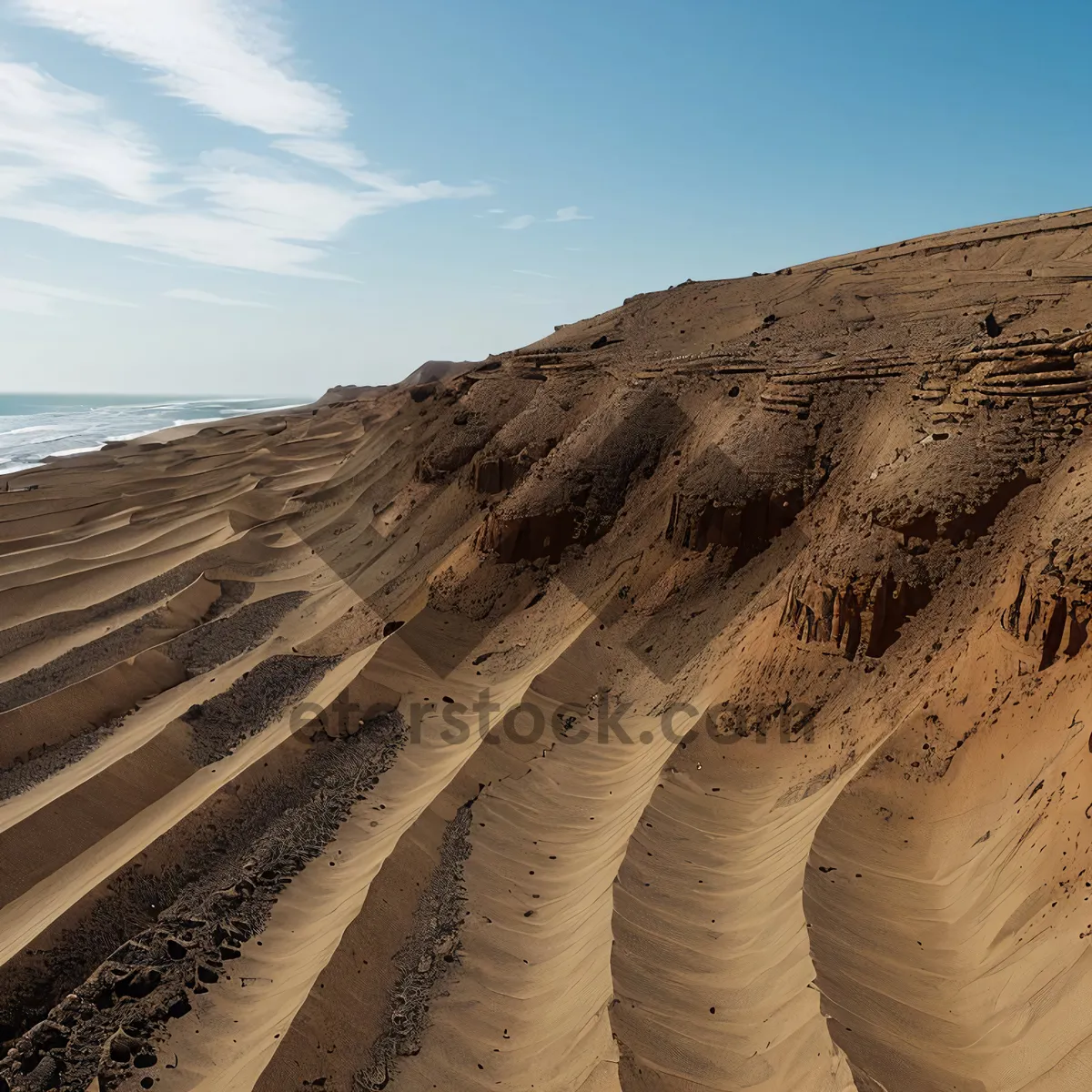 Picture of Scenic Arid Canyon Landscape with Majestic Mountains