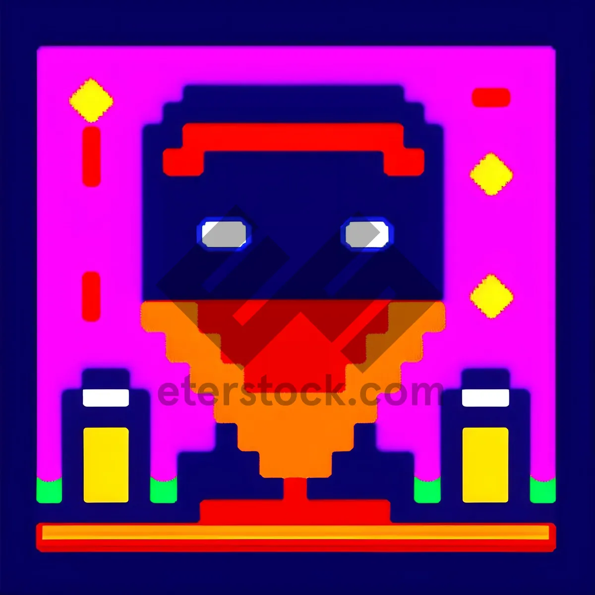 Picture of Glossy Square Web Button Icons Set