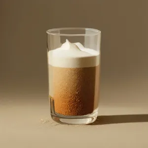 Refreshing Milkshake in a Frosted Glass