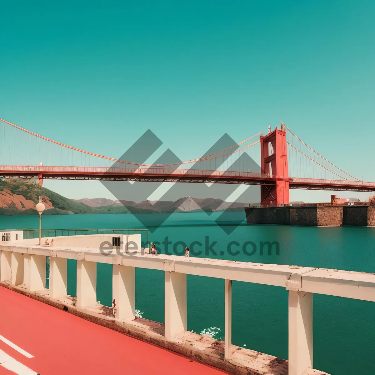 Picture of Golden Gate Bridge at Sunset - Iconic Suspension Structure