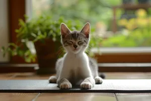 Cute Tabby Cat with Big Green Eyes