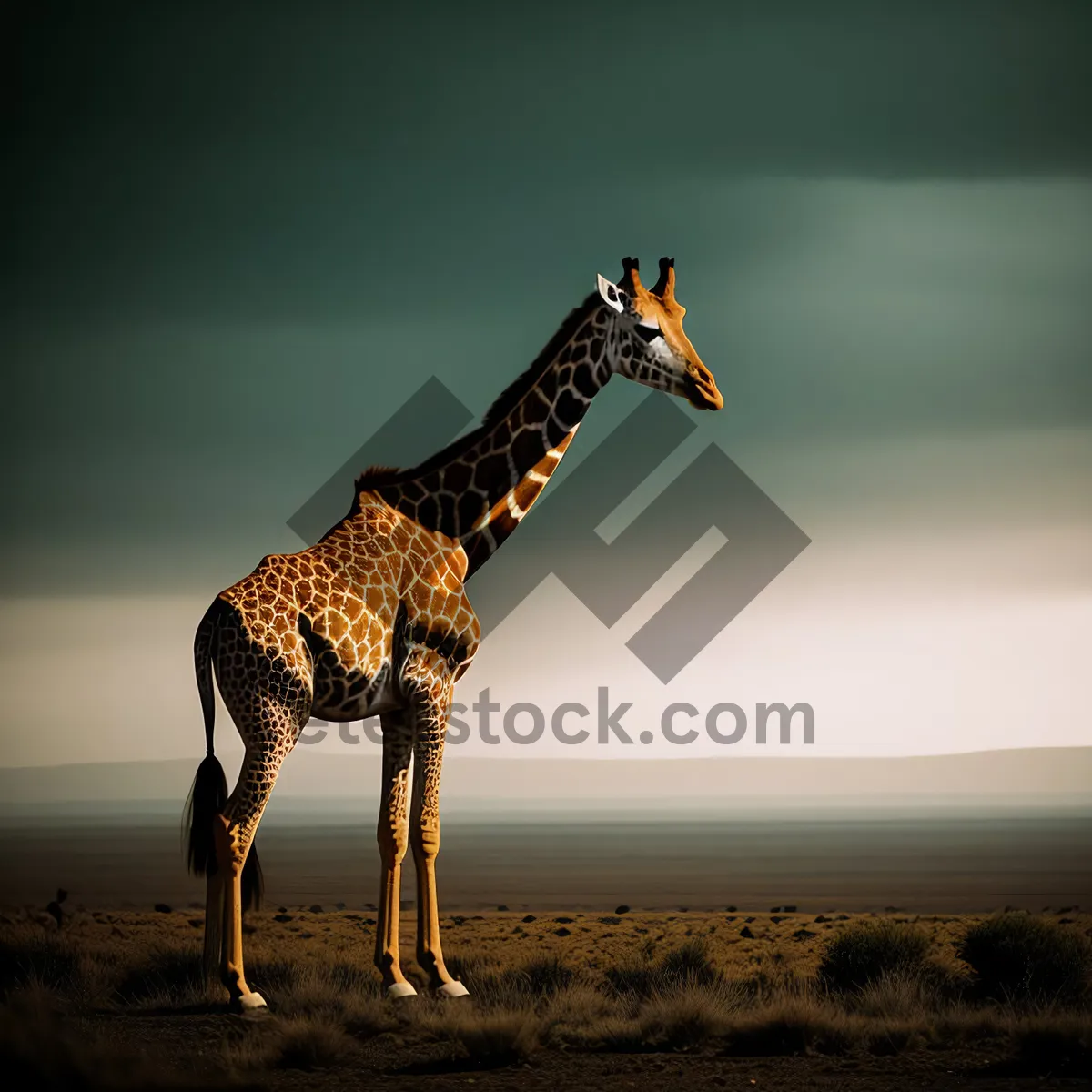 Picture of Majestic Safari Giraffe in African Savanna