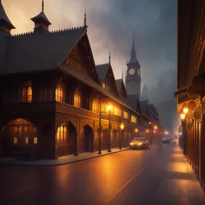 Enchanting Evening Reflections on England's Historic Parliament Palace