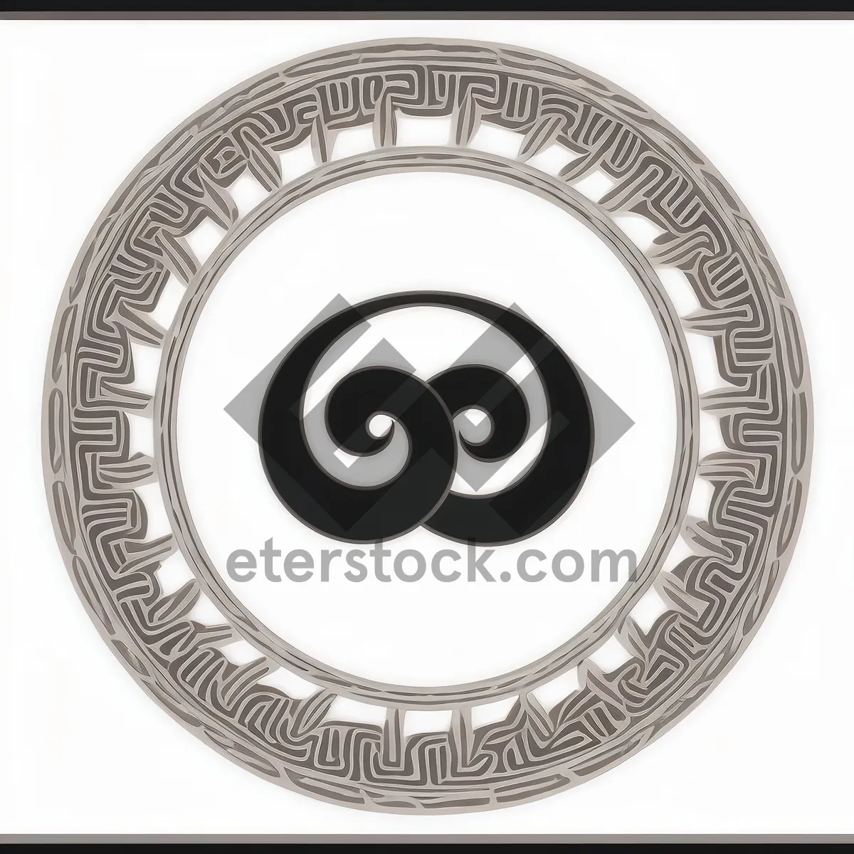 Picture of Shiny Metallic 3D Circle Design Icon