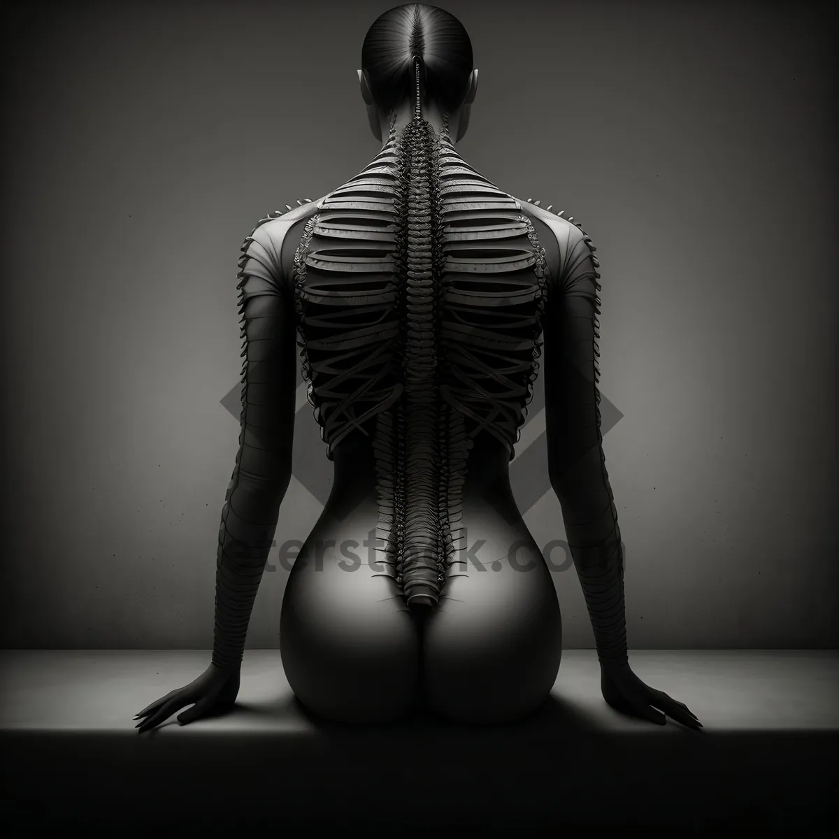 Picture of Anatomical Male Skeleton - High-resolution 3D X-Ray Model.