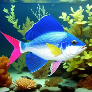 Tropical Underwater Reef with Colorful Fish
