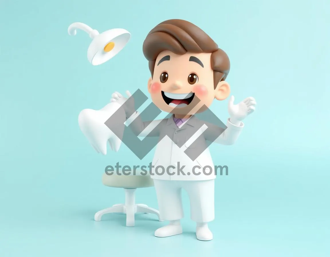 Picture of Playful cartoon boy clip art for kids` projects.