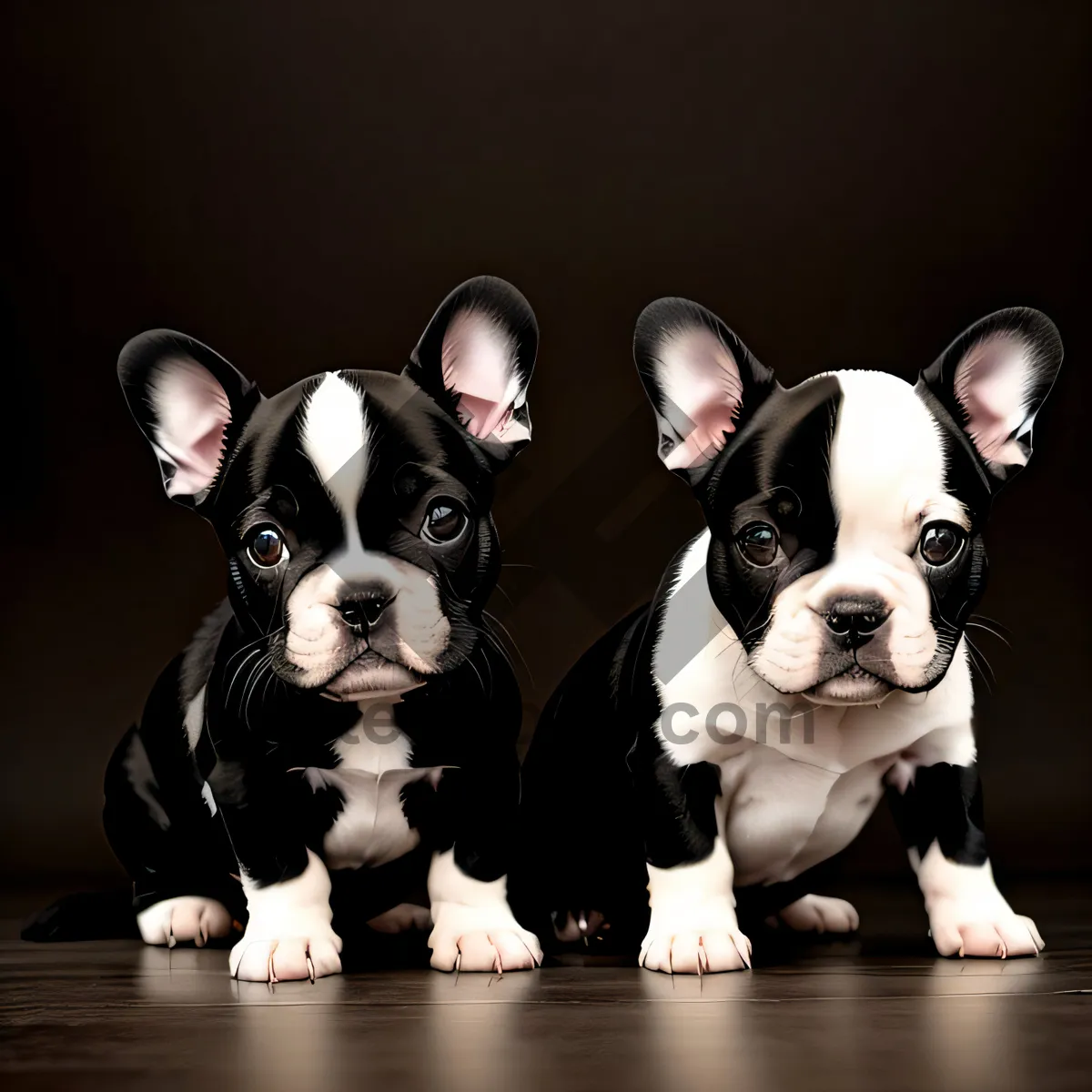 Picture of Irresistible Studio Portrait of a Wrinkled Bulldog Puppy