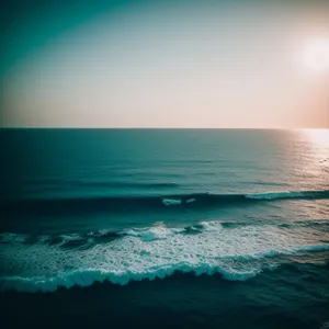 Serene Sunset over Tropical Beach