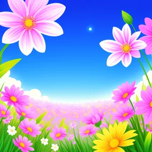 Vibrant Floral Blossoms in Pink - a Colorful Springtime Design