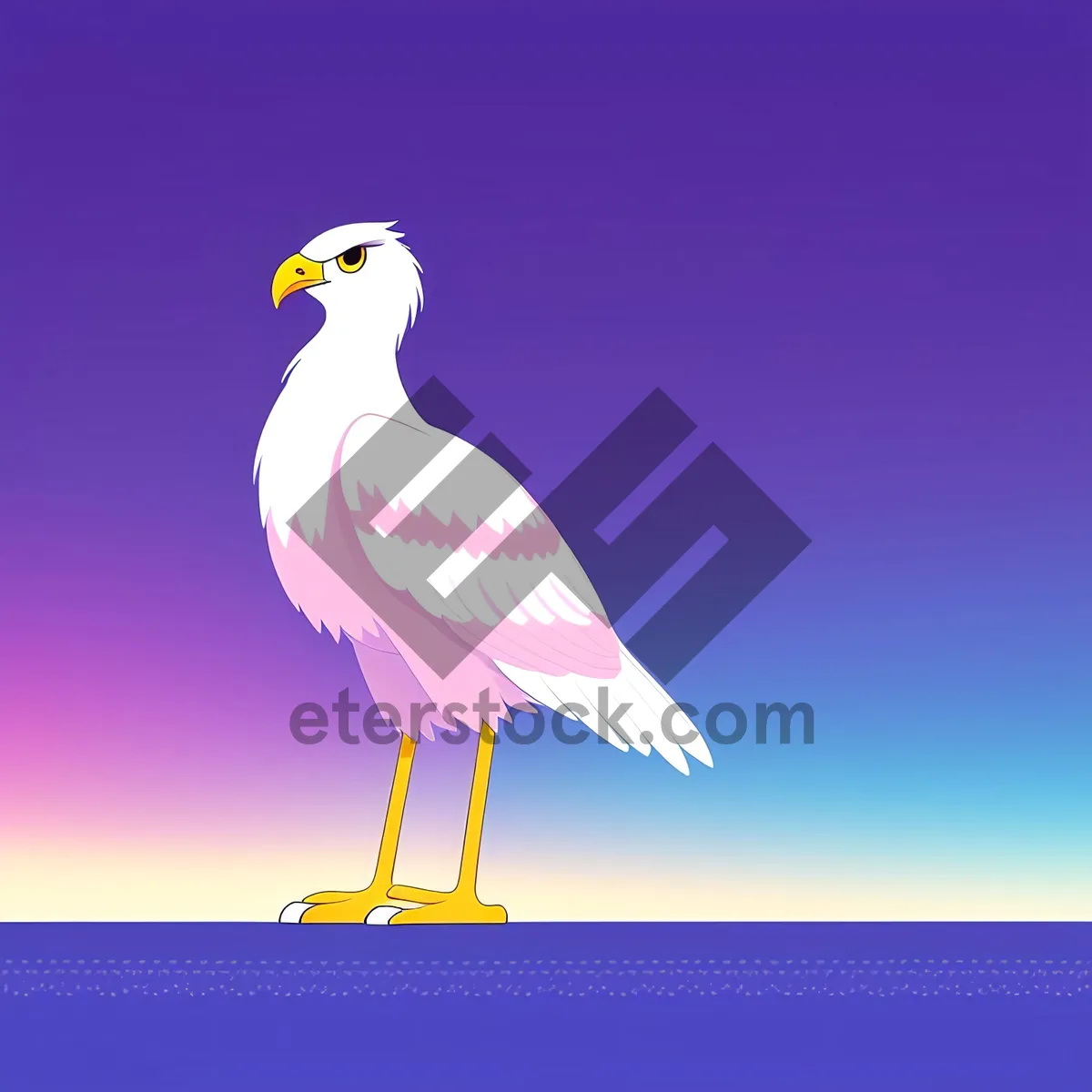 Picture of Graceful Seagull Soaring Above the Sparkling Ocean