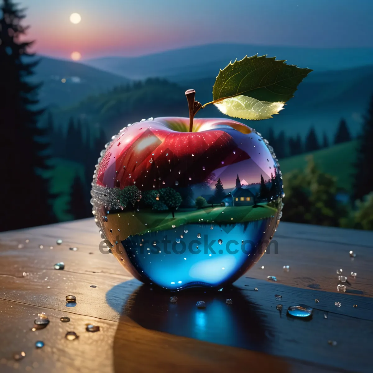 Picture of Delicious Fruit Decoration for Festive Holiday Table