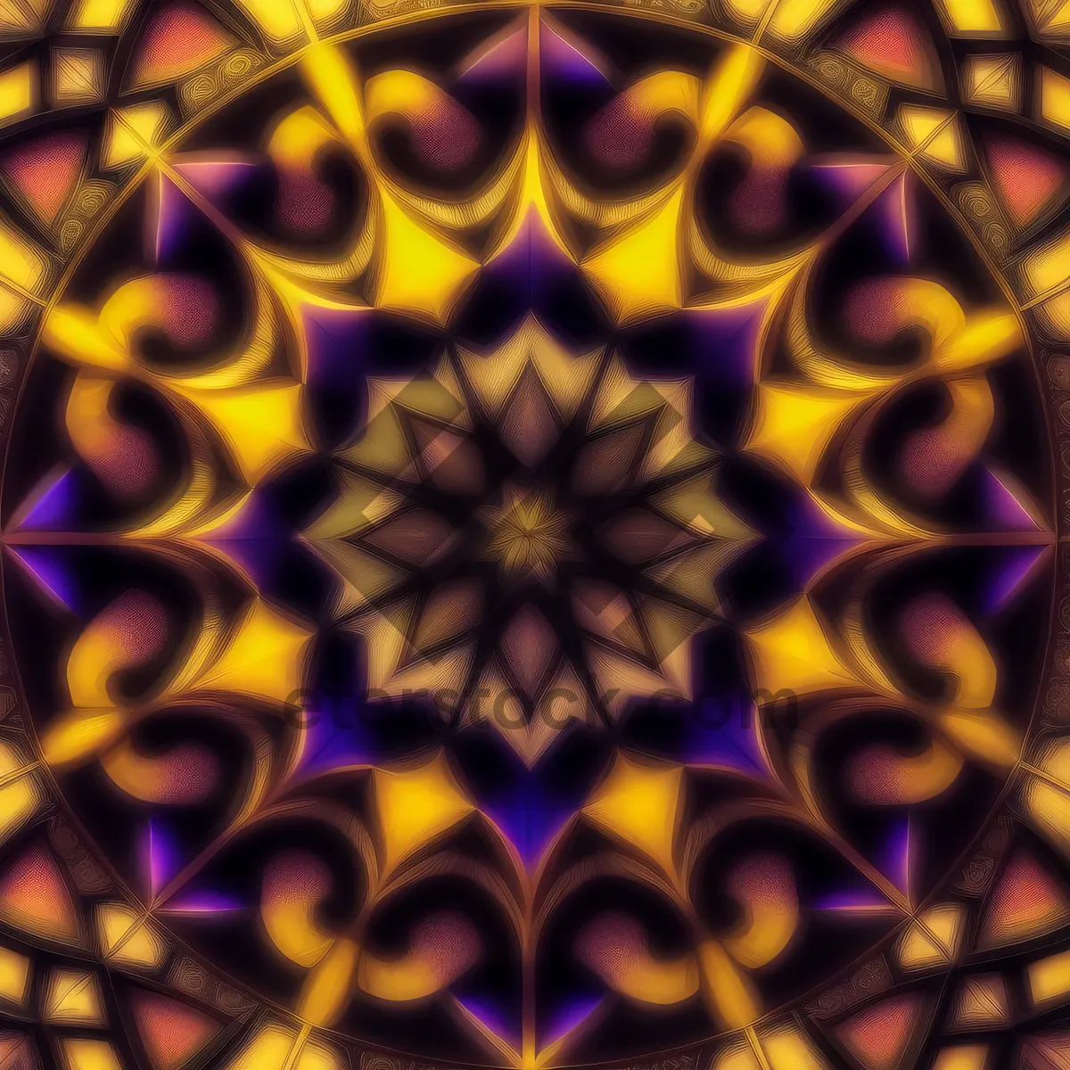 Picture of Abstract Geometric Kaleidoscope of Colors