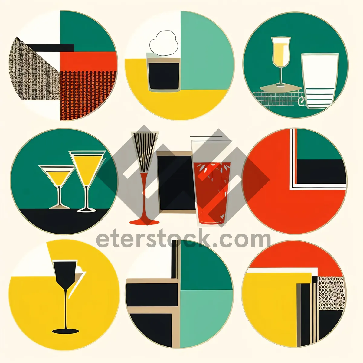 Picture of Glossy square web button icon set.