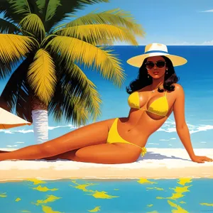 Beach Babe in Stylish Swimwear