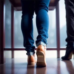 Active Man Wearing Skateboard Knee Pad