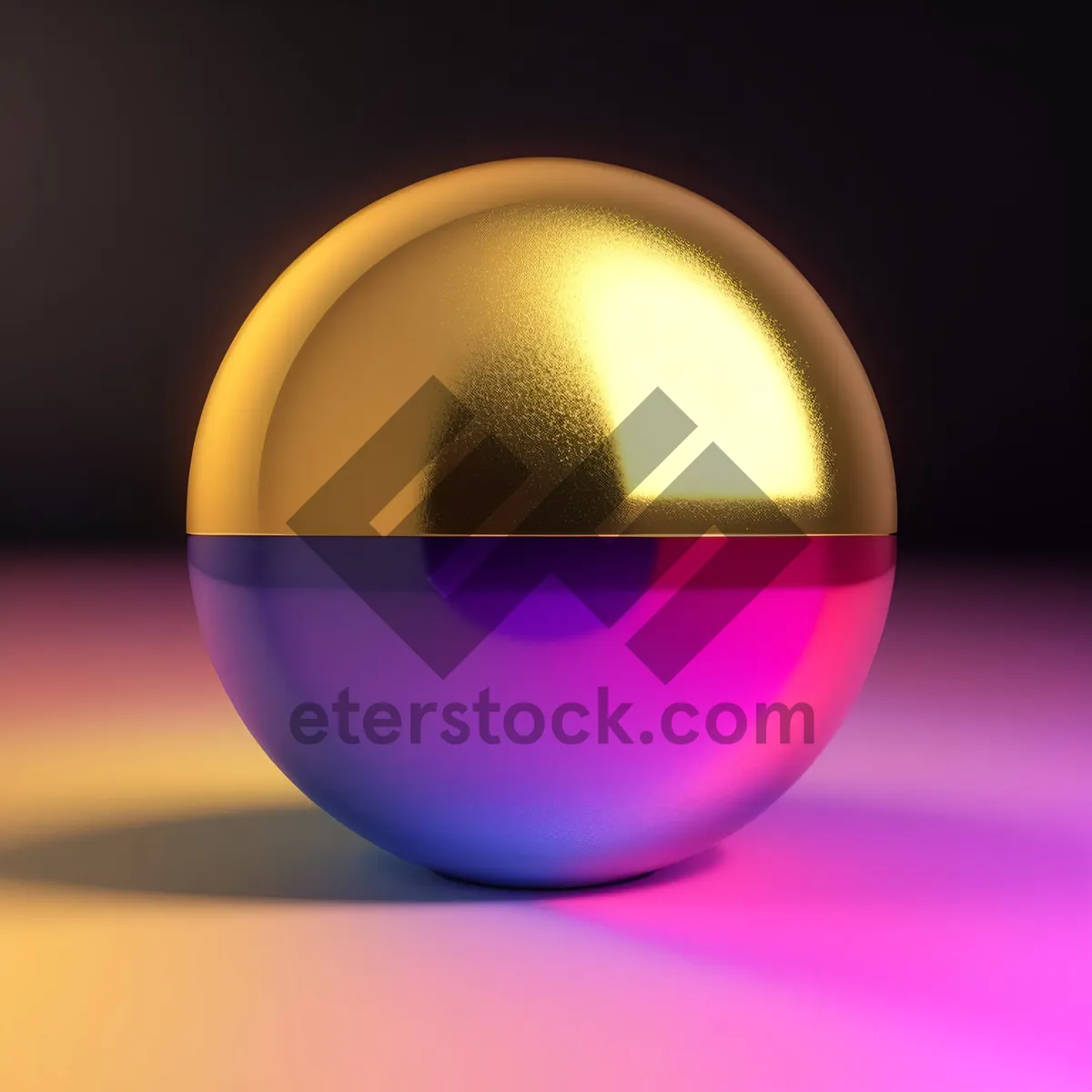 Picture of Shiny Glass Button with Reflective Sphere