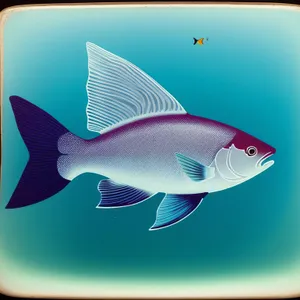 Vibrant Goldfish in Marine Aquarium