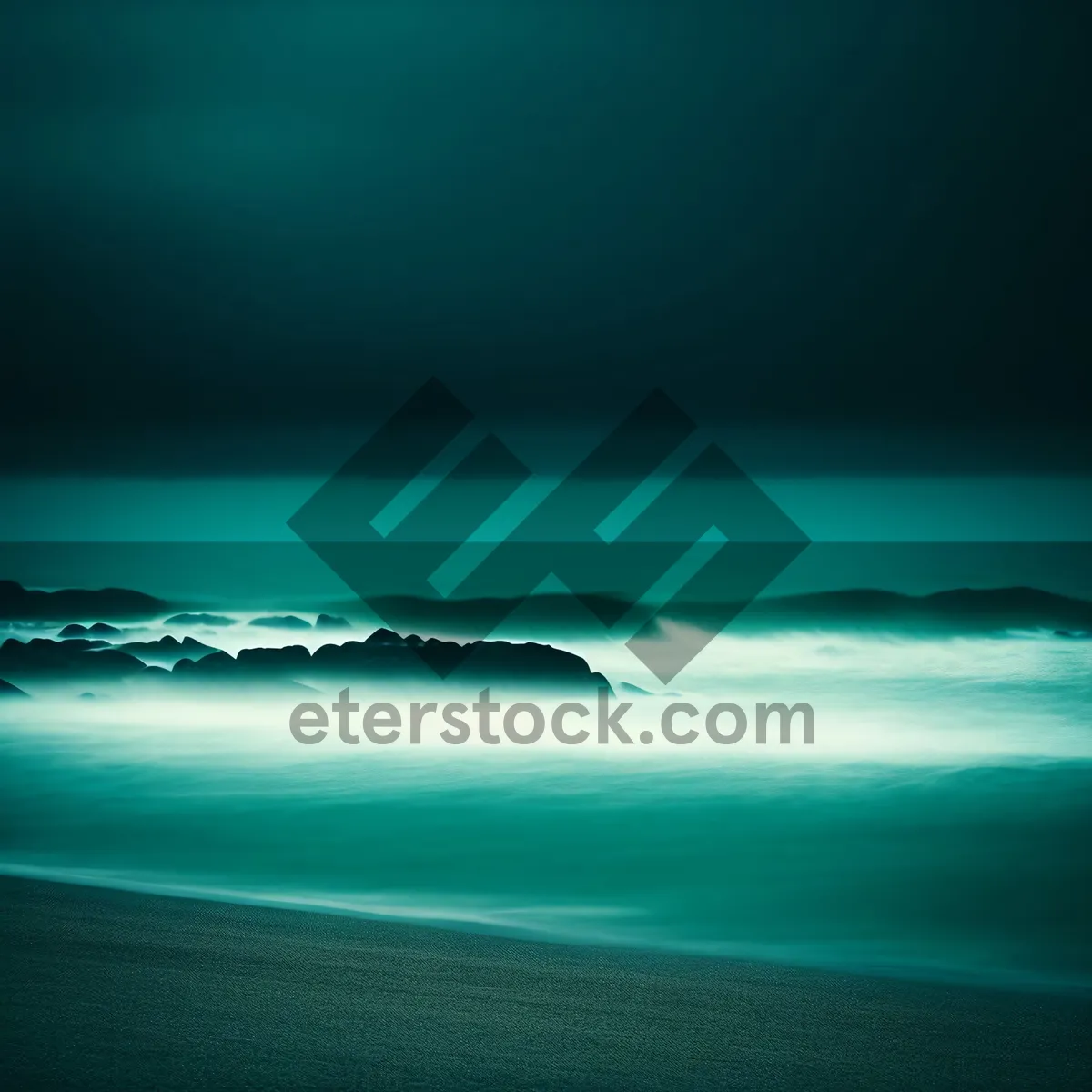 Picture of Glimmering Sunlight Over Ocean Waves