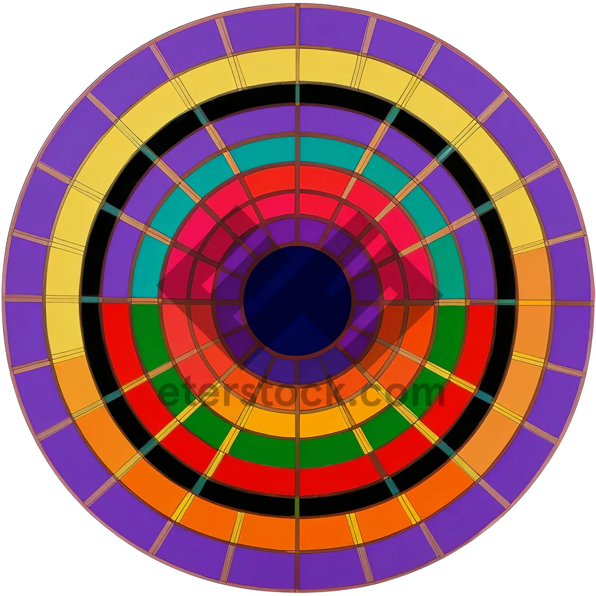 Picture of Swatch Design Circle Grid Art