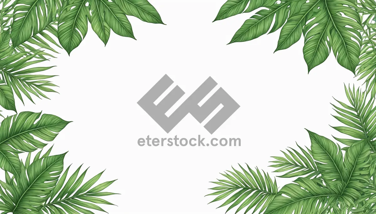 Picture of Floral Tree Frame Art Design - Bamboo Leaf Branch