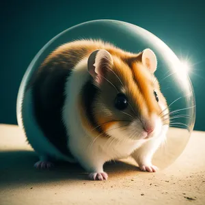 Furry Cute Guinea Pig with Fluffy Fur