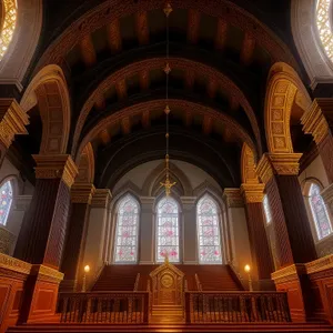 Stunning Gothic Cathedral Interior with Ornate Altar