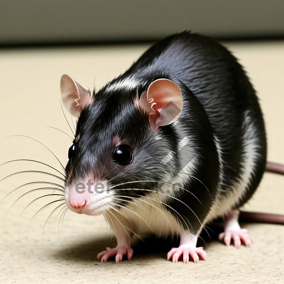 Picture of Cute little furry friend with whiskers - Rat