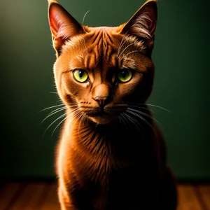 Adorable Curious Kitty with Striped Whiskers