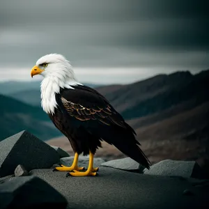 Bald Eagle in Flight: Majestic Predator Soaring Through the Sky