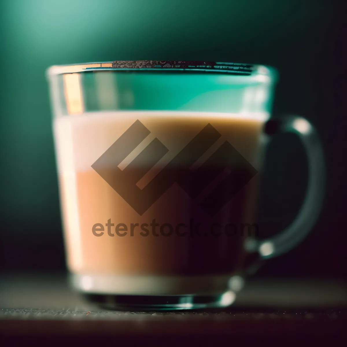 Picture of Coffee Cup Set on Table with Saucer