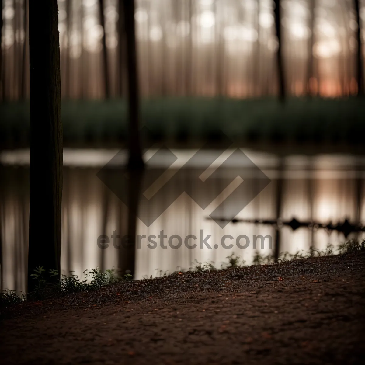 Picture of Serene Sunset at Pier with Picket Fence Support