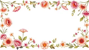 Floral silhouette pattern design with pink buds swirls.