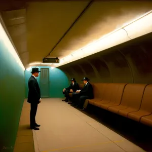 Urban Subway Train Interior - Modern City Conveyance